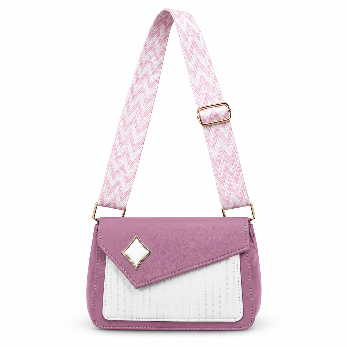 Luxe Two-Tone Braided Handle Shoulder Bag – Ivory & Black